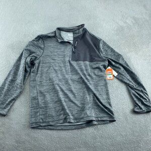 Bass Outdoor Climber Quarter Zip Long Sleeve Pullover L Iron Gray NWT 5467